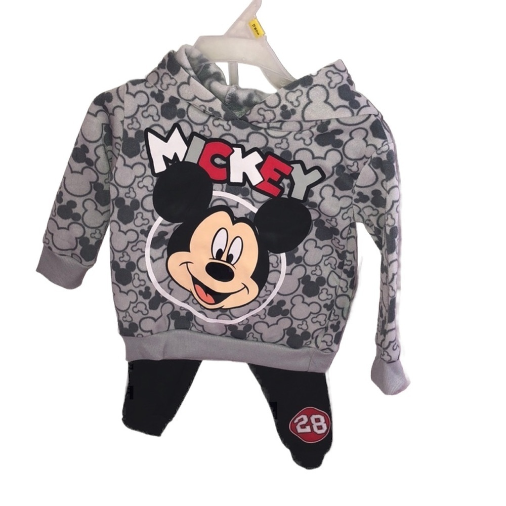 Disney grey and black Baby NWT size 12M Mickey SET
